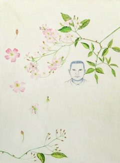Becky Howland, <em>The Bard Rapist</em>, 1997. Oil on canvas, 44 1/2 x 32 inches. Courtesy MOIETY Gallery.