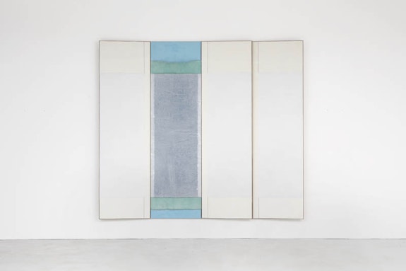 N. Dash, <em>Untitled</em>, 2016. Adobe, oil, pigment, acrylic, gesso, string, linen, jute, wood support. 84 × 96 1/2 × 1 1/2 inches. Photo: Jean Vong. Courtesy the artist and Casey Kaplan, New York.