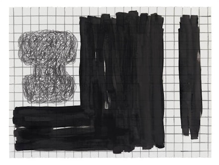 Jonathan Lasker, <em>Untitled</em>, 2013. Graphite and India ink on paper. 22 × 30 inches. Courtesy Cheim & Read.