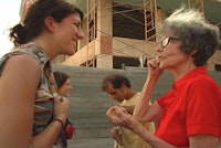 Filmmaker Michelle Memran and Playwright Irene Fornes in Cuba. Still from <em>The Rest I Make Up</em> by Michelle Memran.