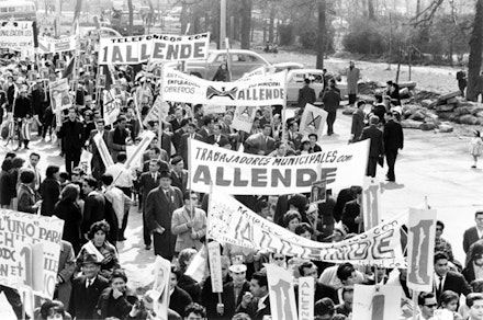 Marchers for Salvador Allende in Santiago, Chile; September 5, 1964. James N. Wallace - U.S. News & World Report Magazine Photograph Collection, Library of Congress.