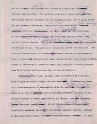 Donald Judd’s typed and handwritten draft of “Specific Objects,” 1964. Ink, marker, and pencil on paper. 11 × 8 1/2 inches. Donald Judd Text © Judd Foundation. Image © Judd Foundation.