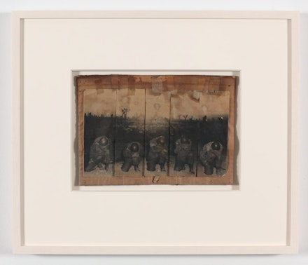 Troy Brauntuch, <em>White Light Study</em> (Part 2), 1979. Paper, newsprint, photostats, cardboard, tape. 16 3/4 × 19 3/4 inches. Courtesy the artist and Petzel, New York.