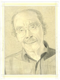 Portrait of Russell Connor. Pencil on paper by Phong Bui. From a photo by Zack Garlitos.
