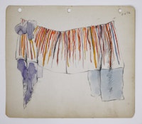 Rosemary Mayer, <em>Untitled (RMSDGM05)</em>, 1972. Watercolors, colored pencil and graphite on paper. 8 1/2 x 11”. Courtesy Southfirst Gallery.