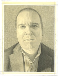 Portrait of Eugene Lemay. Pencil on paper by Phong Bui.
