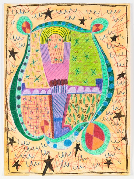 Tamara Gonzales, <em>untitled</em>, 2015. Colored pencil on paper. 15 x 11 inches. Courtesy the artist and Klaus von Nichtssagend Gallery, New York.
