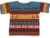 Lisa Anne Auerbach, <em>We Are All Pussy Riot</em>, 2012. Wool. Photo by and courtesy of the artist.