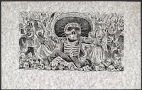 José Guadalupe Posada, <em>Calavera Oaxaqueña</em>. Published by the firm of Antonio Vanegas Arroyo 1900 - 70. Relief etching. 8 1/3 × 13 1/3 inches. Library of Congress Prints and Photographs Division.
