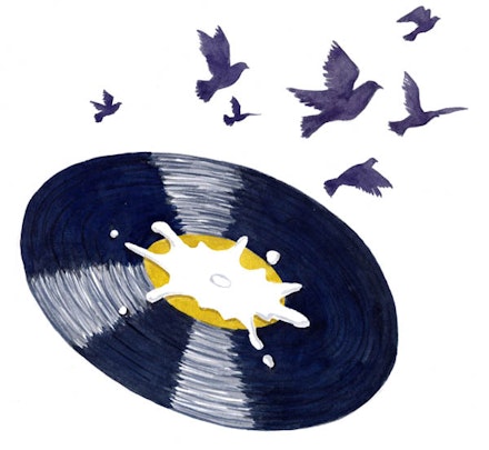 Pigeon shit vinyl. Illustration by Megan Piontkowski.