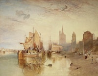 J.M.W. Turner, <em>Cologne, the Arrival of a Packet-Boat: Evening</em>. Oil on canvas. 66 3/8 x 88 1/4 inches. Photo: Michael Bodycomb. Courtesy The Frick Collection. 