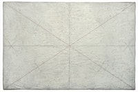 Giulio Paolini, <em>Disegno geometrico</em> [Geometric Drawing], 1960, Tempera and ink on canvas. 15.7 × 23.6 inches. Fondazione Giulio e Anna Paolini, Turin. © Giulio Paolini. Courtesy Fondazione Giulio e Anna. Photo: Mario Sarotto. 