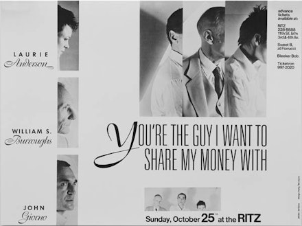 <EM>YOU’RE THE GUY I WANT TO SHARE MY MONEY WITH</EM>, 1981.