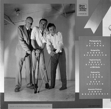 LAURIE ANDERSON, WILLIAM BURROUGHS, JOHN GIORNO, YOU’RE THE GUY I WANT TO SHARE MY MONEY WITH LP COVER, 1981.