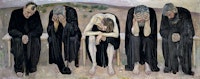 Ferdinand Hodler, <em>The Disappointed Souls (Les âmes déçues)</em>, 1892, Oil on canvas, 120 × 299 cm, Kuntsmuseum Bern, Staat Bern. Photo credit: Courtesy Kuntsmuseum Bern, Staat Bern