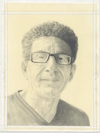 Portrait of Arden Reed by Phong Bui. Pencil on paper.