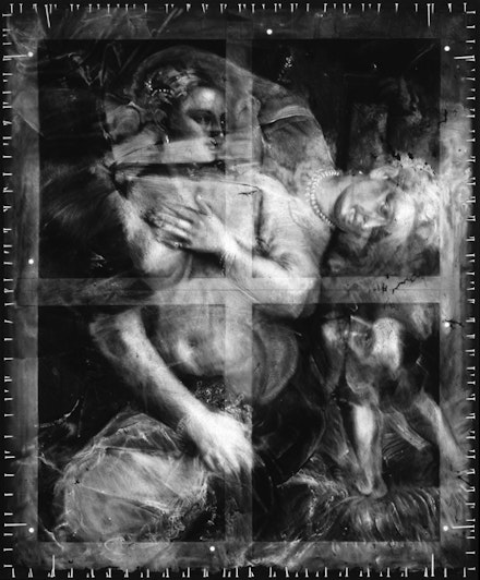 Robert Longo, <i>Untitled (X-Ray of Venus with a Mirror, 1555, After Titian)</i>, 2016-17. Charcoal on mounted paper, 110 x 92  in. © Robert Longo, Courtesy the artist, Metro Pictures, New York, and Galerie Thaddaeus Ropac; London, Paris, Salzburg.