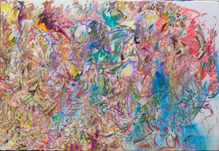 Larry Poons, <em>St. Gale</em>, 2017, acrylic on canvas. Courtesy Larry Poons studio and Yares Art.