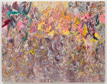 Larry Poons, <em>Farewell Dollop</em>, 2017, acrylic on canvas. Courtesy Larry Poons studio and Yares Art.