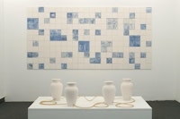Installation view of Tiffany Jaeyeon Shin, <em> Like Water and Oil Never Assimilating, </em> courtesy of the AC Institute.