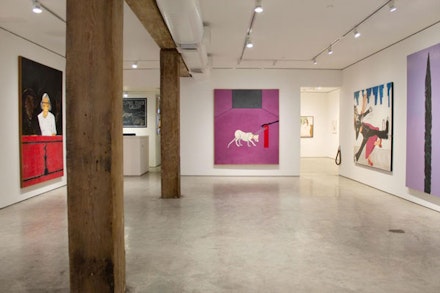 Installation view, <em>Joan Brown</em>, George Adams Gallery, New York. 2017.