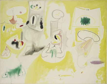 <p>Arshile Gorky, <em>Pastoral</em>, c. 1947. Oil and pencil on canvas. Photo: Constance Mensch for The Philadelphia Museum of Art. © The Arshile Gorky Foundation / Artists Rights Society (ARS) New York. Courtesy The Arshile Gorky Foundation and Hauser & Wirth.</p>