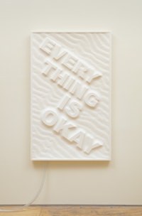 <p>Antoine Catala, <em>Everything is Okay (beach)</em>, 2017. Latex, wood, foam, pump, 58 × 36 inches. Courtesy the artist and 47 Canal, New York. Photo: Joerg Lohse.</p>