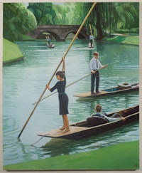 <p>Duncan Hannah, <em>Punting on the Cam</em>, 2010. Oil on canvas, 44 x 35 inches. Courtesy Invisible Exports.</p>