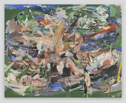 <p>Cecily Brown, <em>When Time Ran Out</em>, (2016) oil on linen. 77 x 97 x 1 1/2 in. (195.6 x 246.4 x 3.8 cm) signed and dated verso: 