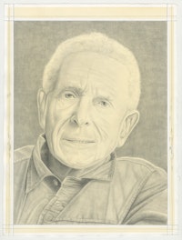 Portrait of Irving Petlin, pencil on paper by Phong Bui