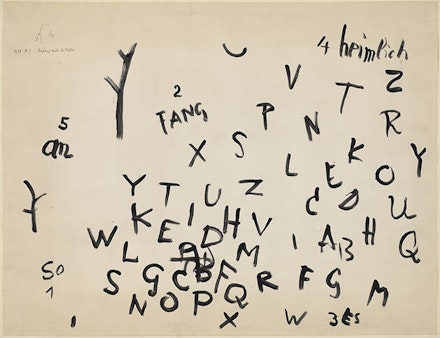 Paul Klee, <em>Anfang eines Gedichtes</em> (Beginning of a Poem), 1938, colored paste on paper on cardboard, 48.3cm x 62.8, Courtesy: Zentrum Paul Klee
