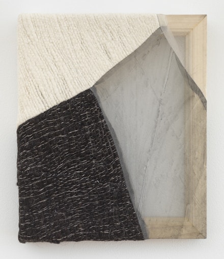 Martha Tuttle, <em>Sierra Negra (1)</em>, 2018. Wool, silk, pigment, 12 inches x 10 inches. Courtesy the artist and Tilton Gallery.
