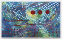 Mildred Thompson, Radiation Explorations, 1994. Oil on canvas, 81.1 x 133.25 inches. © The Mildred Thompson Estate Courtesy Galerie Lelong & Co., New York