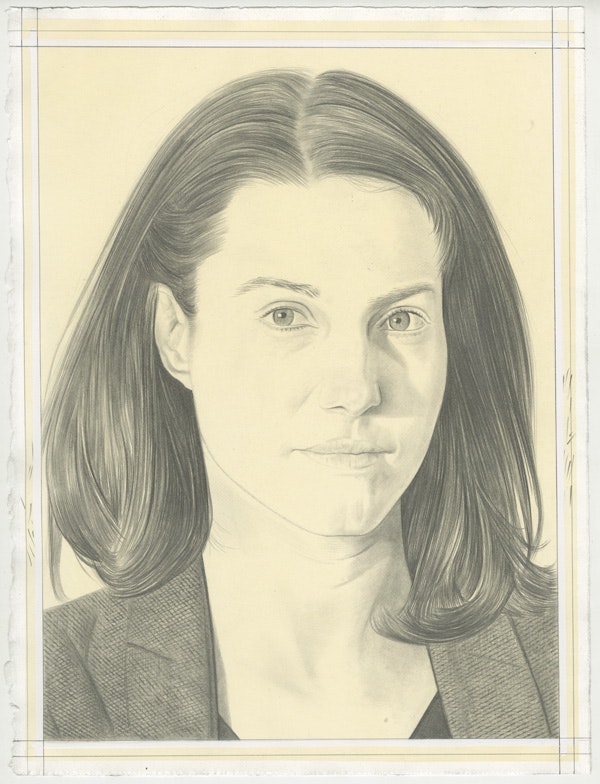 Portrait of Choghakate Kazarian, pencil on paper by Phong Bui.