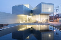 View of the Institute for Contemporary Art at VCU Garden at dusk. Photo: Iwan Baan.