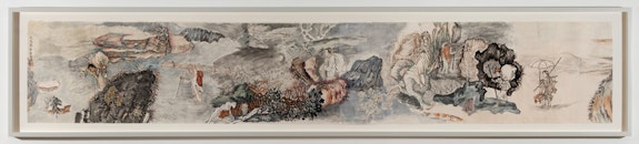 Yun-Fei Ji, <em>, The Processions</em>, 2017-2018. Watercolor and ink on Xuan paper, 17 1/4 x 83 1/4 inches. Courtesy the artist and James Cohan, New York. </em>