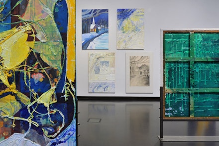 <p>Installation View, <em>Dona Nelson: Stand Alone Paintings</em>, 2018, Tang Teaching Museum at Skidmore College. Courtesy the artist and Thomas Erben Gallery, New York. Photo: Andreas Vesterlund.</p>