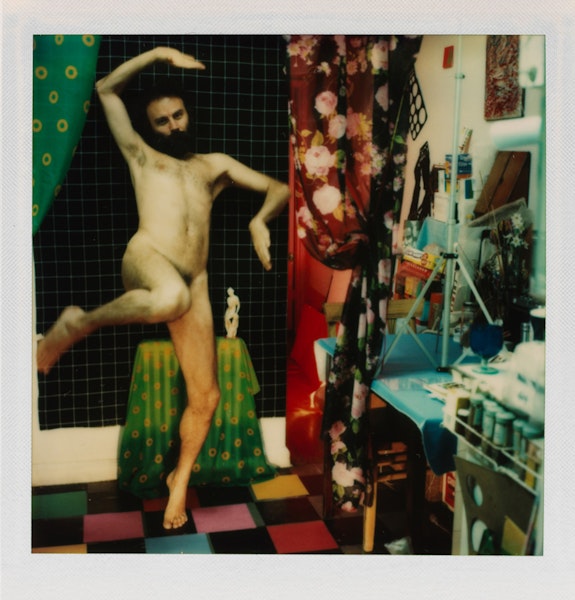 Lucas Samaras, <em>Photo-Transformation 8/12/76</em>. Instant dye diffusion transfer print (Polaroid SX-70, manipulated) 3 1⁄8 x 3 1⁄16 inches. Courtesy Craig F. Starr Gallery.