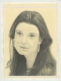 Portrait of Deborah Najar, pencil on paper by Phong Bui.