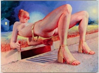 Robin F. Williams, <em>In the Gutter</em>, 2015. Oil on canvas, 63 x 84 inches. Courtesy the artist and P.P.O.W, New York.
