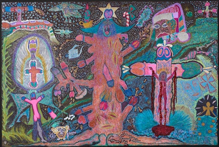<p>Jayne County, <em>Passion of the Penis #1</em>, 2007, acrylic and marker on paper, 12 x 18 inches. Courtesy the artist.</p>