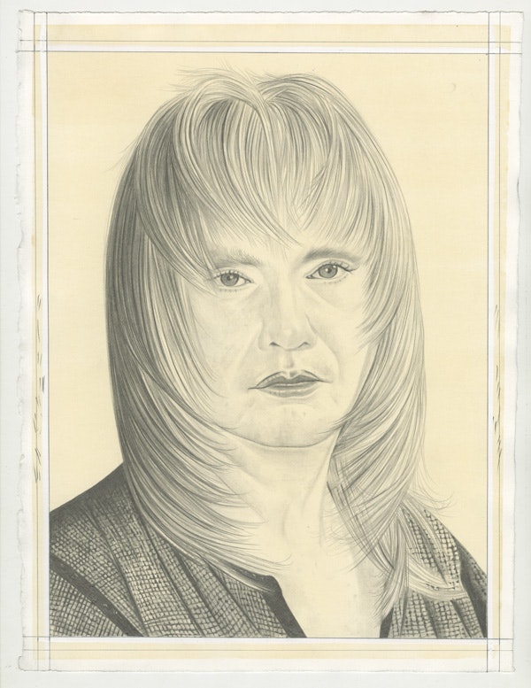 Portrait of Jane County, pencil on paper by Phong Bui.