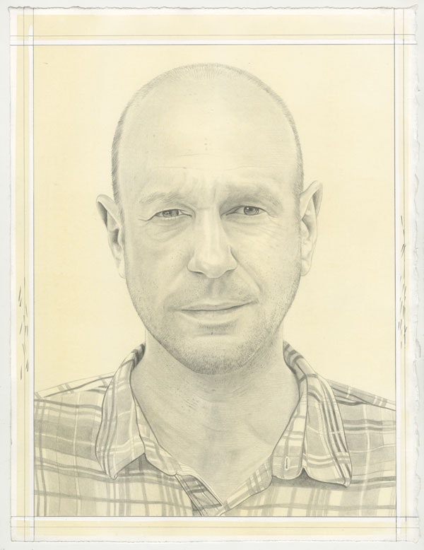 Portrait of Benjamin Pritchard, pencil on paper by Phong Bui.