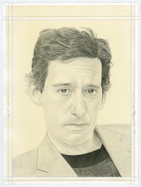 Portrait of Seth Price, pencil on paper by Phong Bui.