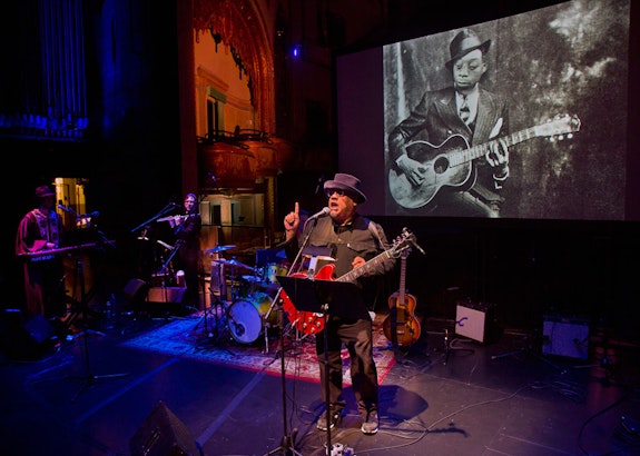 Stew's <em>Native Song</em> at the Curran Theater. Photo courtesy of Earl Dax.
