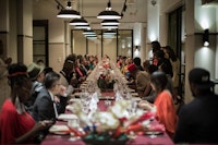 <p>The Color Curtain Project dinner at the Eaton Hotel, Washington D.C., September 29, 2018. Image courtesy of Combing Cotton Co.</p>