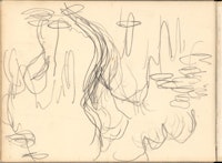 Claude Monet, “Study of Water Lilies” ( c.1914-1919). Crayon drawing in sketchbook 6. 235 x 315 mm. Courtesy MusÃƒ?Ã‚Â©e Marmottan Monet, Paris.
