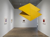 Installation view of <em>Hélio Oiticica: Spatial Relief and Drawings 1955 – 59</em>, Galerie Lelong, 2018. Courtey Galerie Lelong, New York.