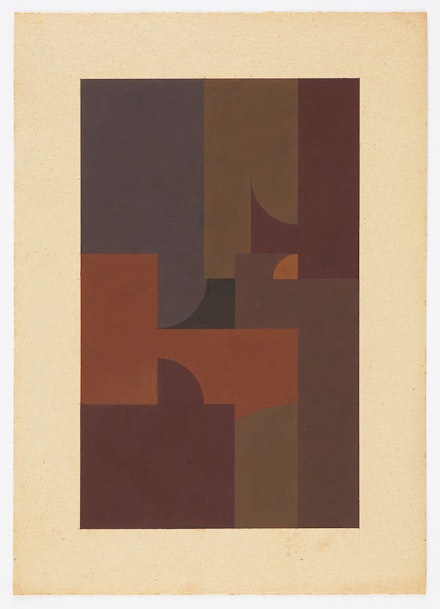 Hélio Oiticica, <em>Untitled</em>, 1955-56. Gouache on cardboard, 17.3 x 12.2 inches. Courtesy Galerie Lelong, New York.