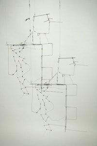 Gego, Dibujo sin Papel 85/5 (Drawing without Paper 85/5), 1985. Steel and iron wire aluminum rods and cables, 30 5/16 x 27 15/16 inches. FundaciÃƒÂ³n Gego Collection at the Museum of Fine Arts, Houston. Ã‚Â© FundaciÃƒÂ³n Gego.